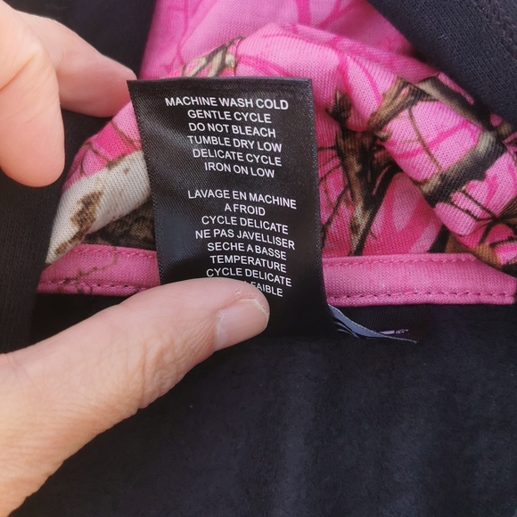 Real Tree Small S Realtree black pink camo New NWT hoodie sweatshirt - Picture 11 of 12